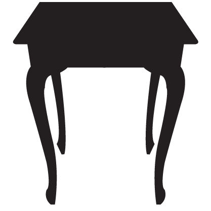 Queen Anne table silhouette