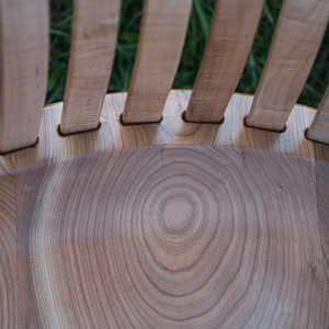 Close up rocking chair wood grain